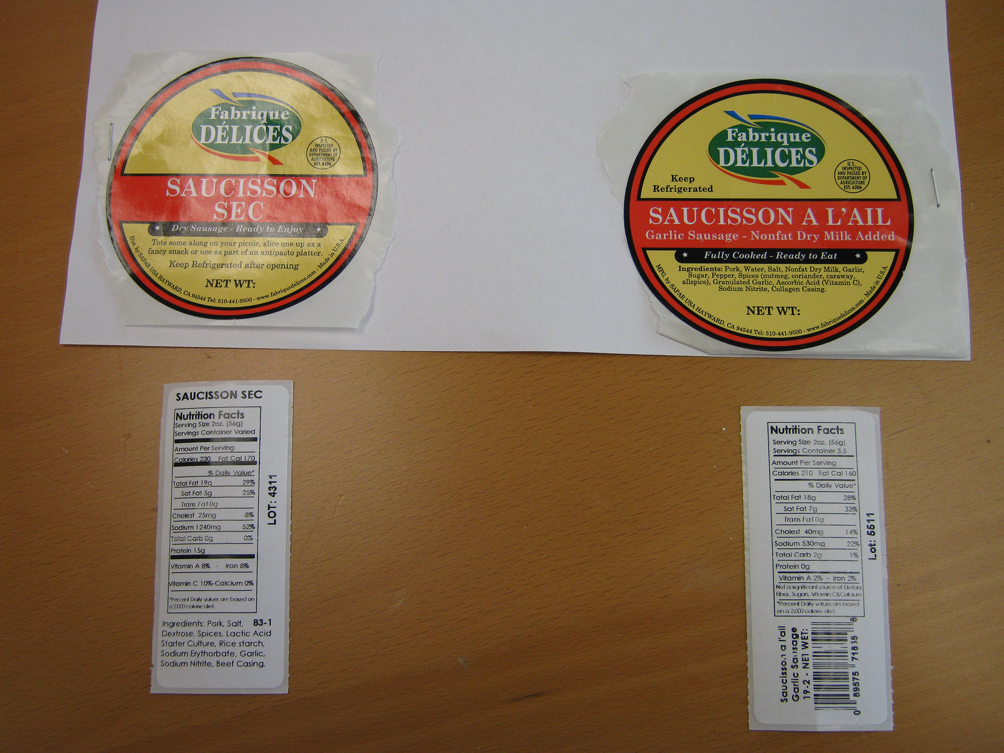California Firm Recalls Sausage Products Due To Misbranding and Undeclared Allergen (Milk)